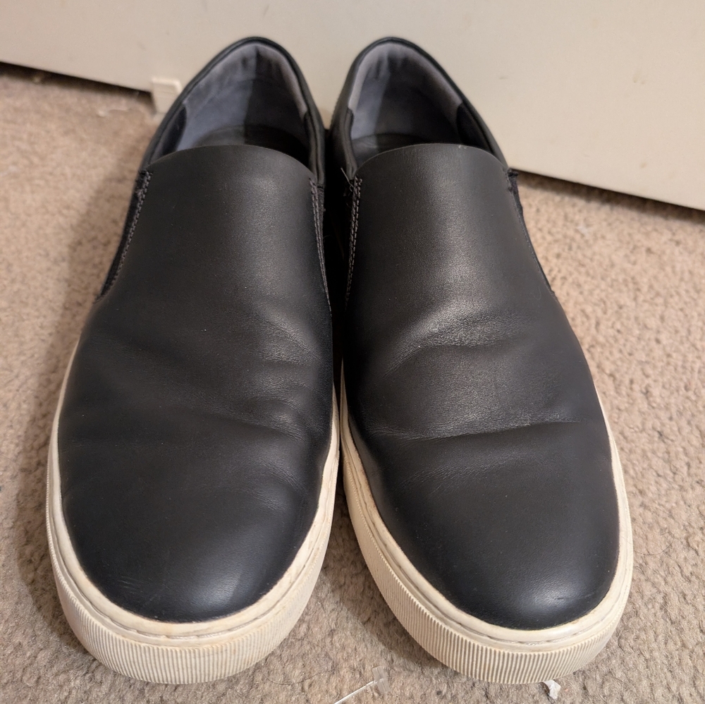 Vince Men's Black leather Slip-On Shoes size 12